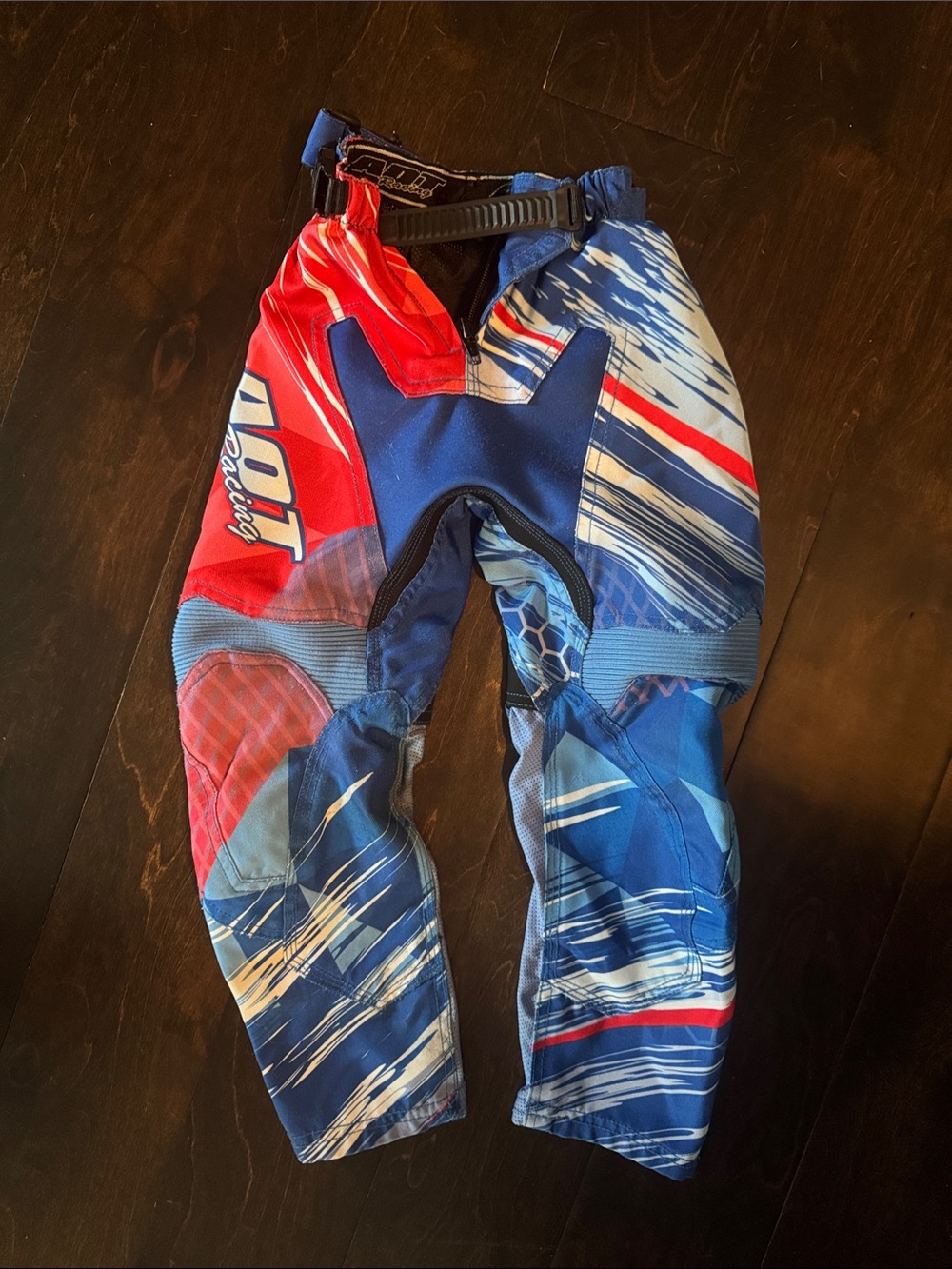 Kids' Blue & Red Motocross Joggers